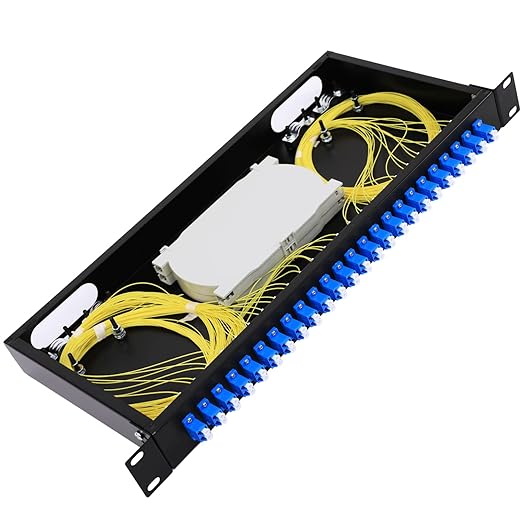 24 Duplex 48 Port LC-OS1 Rack Mount Enclosure Box Fiber SingleMode LC-UPC Kit by ProfessionalFiberNetworkDevicemanufacturer