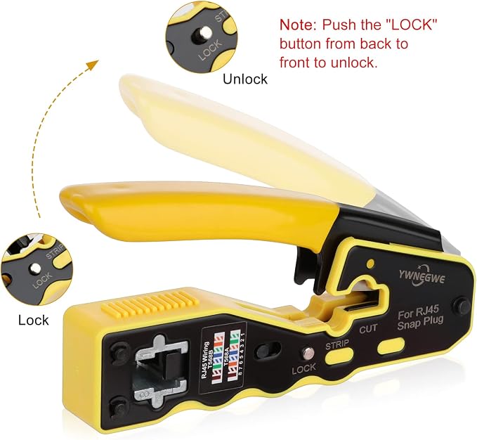 RJ45 Crimp Tool Kit Pass Through Ethernet Crimper - Image 4