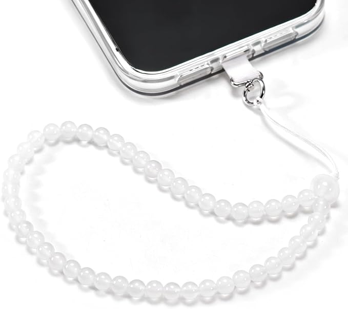 Agate Beaded Phone Wrist Strap for Women Men Stone Beads Charm Handmade by Aluckiss