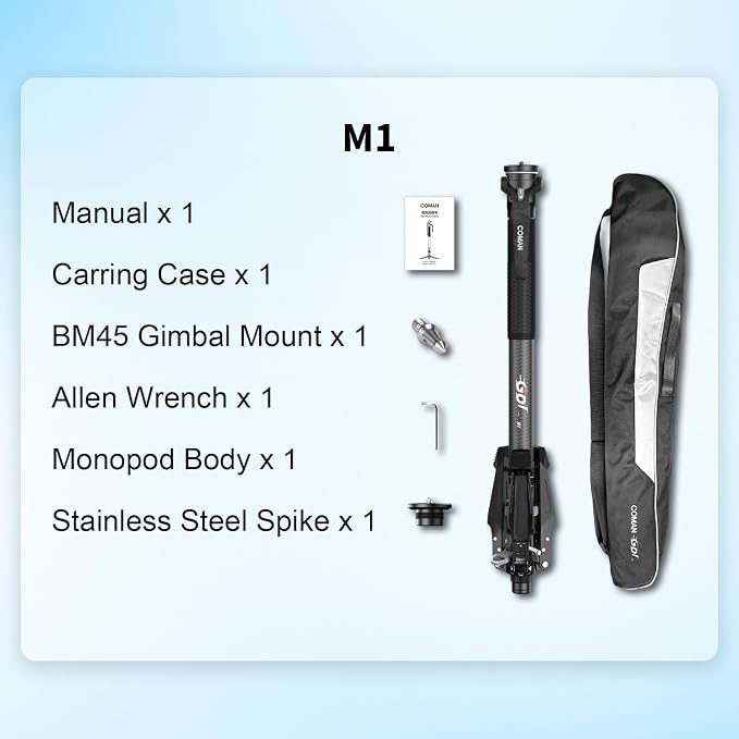COMAN M1 62.8" Carbon Fiber Monopod - Image 7