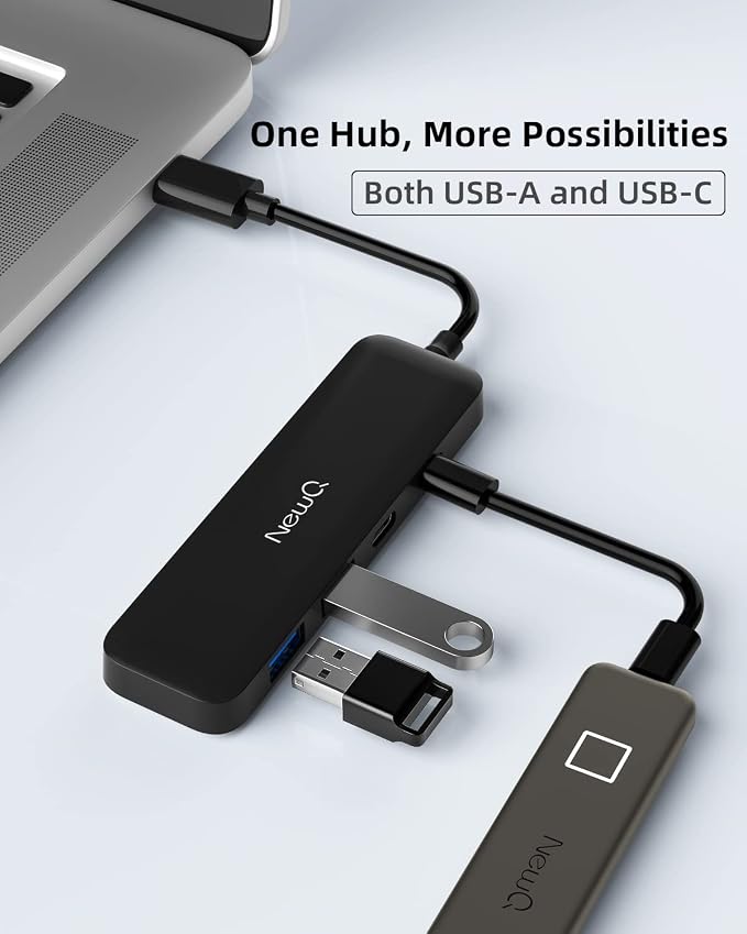 Dual USB C USB A 3.0 Hub: USB Hub 4 Ports - Image 3