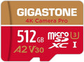 【5-Years Data Recovery】 GIGASTONE 512GB Micro SD Card, 4K Camera Pro, A2 V30 by Gigastone