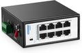 8 Port Mini Gigabit PoE+ Industrial Switch, 100/1000Mbps Ethernet, by YuLinca