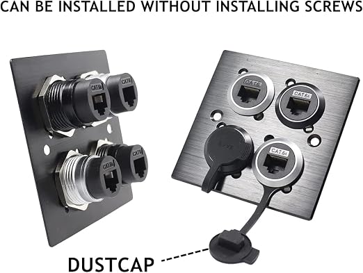 PENGLIN 5PCS RJ45 Panel Mount Connector, Double Head CAT6/5e /5 Ethernet LAN - Image 5
