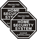2Pack 10'' x 10'' Reflective Aluminum Home Security Sign, Weatherproof Yard by JMXINHANG
