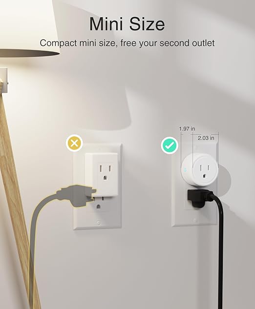 GHome Smart Plug Mini, WiFi Smart Outlet Plug Works - Image 2
