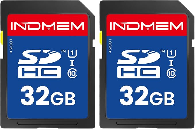 32GB SD Card, 2 Pack SDHC Memory Cards UHS-I U1 Class 10 High-Speed Full HD by elecacc