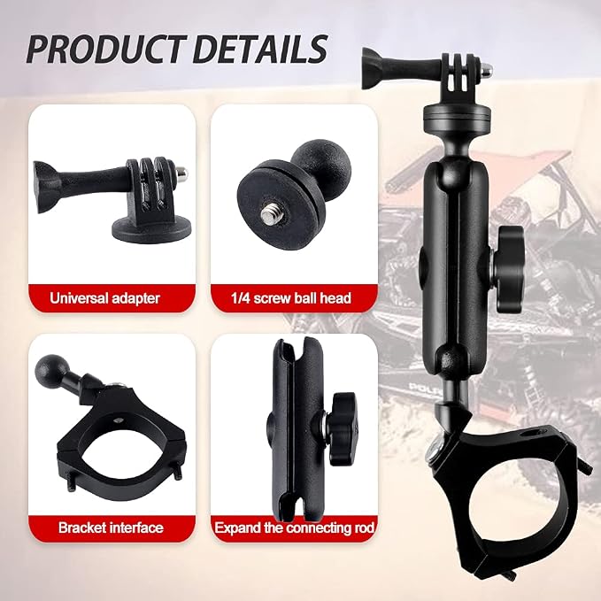 MAIKER Off Road UTV ATV Camera Mount, Compatible - Image 6