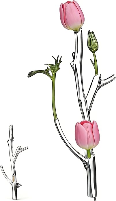 Flower Holder Brooch Pin for Women Flower Vase Brooch Back to School Teacher by RoeDolph