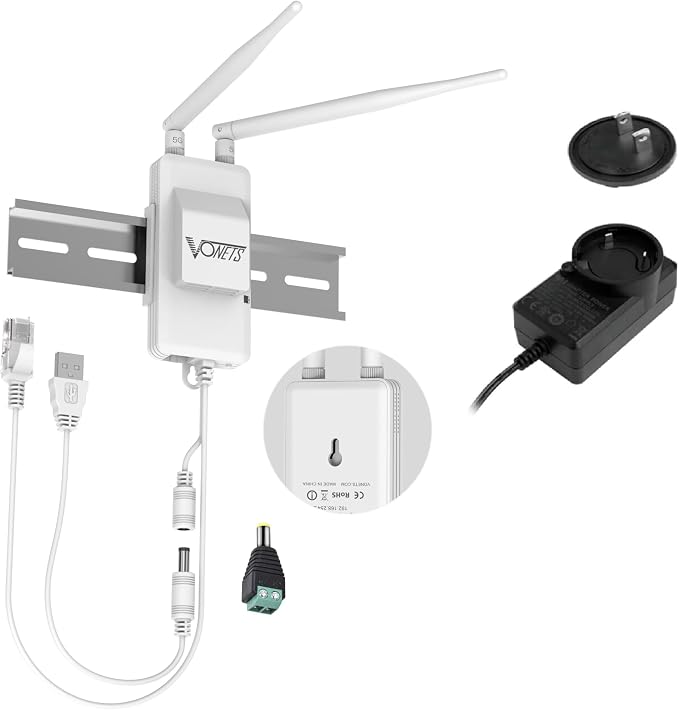 VONETS Industrial 5GHz WiFi Bridge/Mini Router/WiFi to Ethernet/Signal Range by VONETS