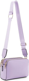 EVVE Crossbody Bags for Women Trendy Triple Zip Small Crossbody Camera Bag Purse by EVVE