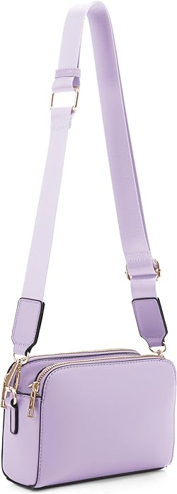EVVE Crossbody Bags for Women Trendy Triple Zip Small Crossbody Camera Bag Purse by EVVE
