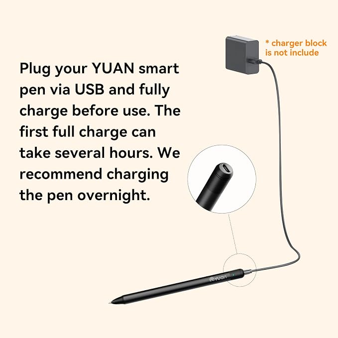Yuan Digital Sync Pen with Notebook, Smart Writing Set Real time Sync Digitizing - Image 2