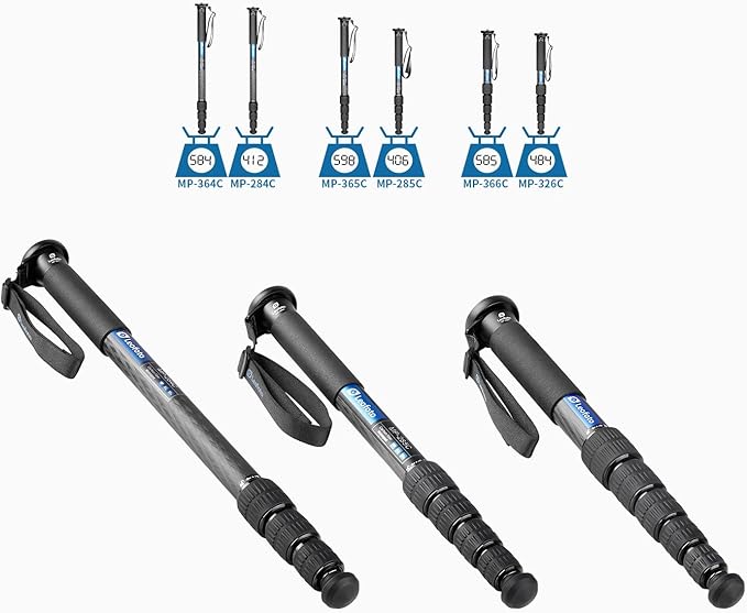 Leofoto MP-366C 65" 6-Section Carbon Fiber Portable Monopod, Lightweight - Image 4