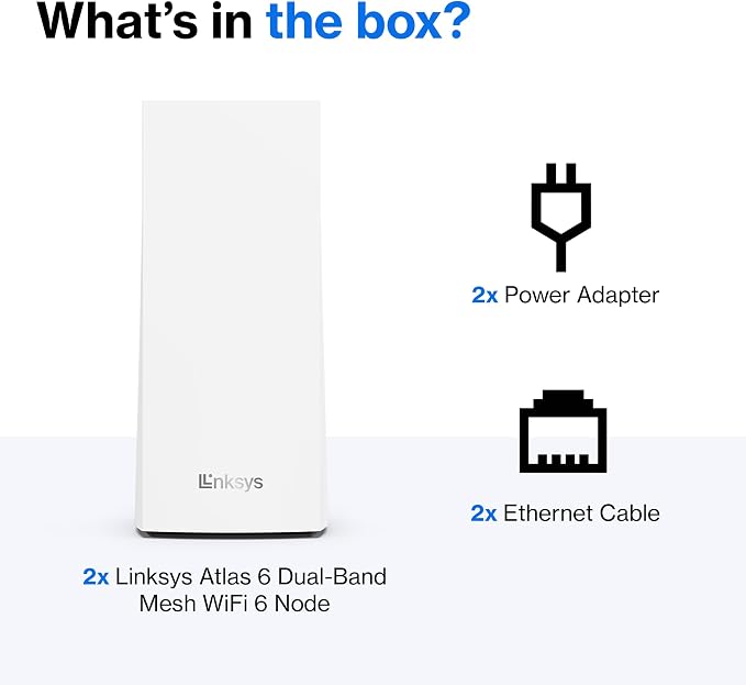Linksys Atlas WiFi 6 Router Home WiFi Mesh System, 000 Sq. ft Coverage - Image 7