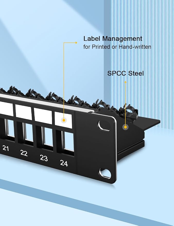 24-Port Blank Keystone Patch Panel - Image 4
