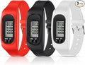 Silicone Fitness Tracker Watch 3 Pcs Walking Running Pedometer Calorie Burning by Kenning