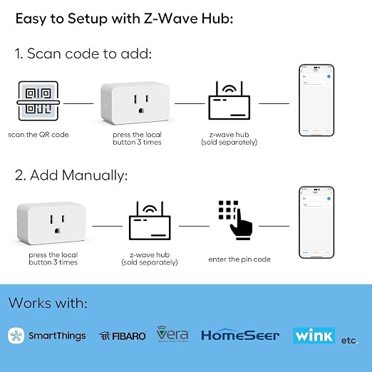 Z-Wave Dimmer Plug 800 Series Zwave Smart Plug，Dimmable Outlet Built-in - Image 2