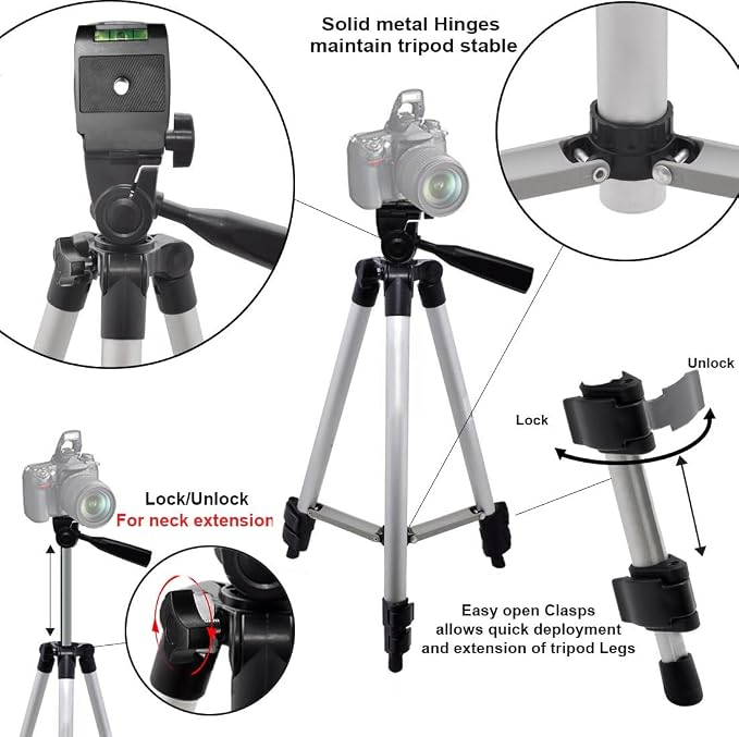 Lightweight 50 Inch Camera Tripod - Image 2