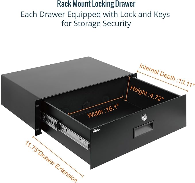 Tecmojo 3U Rack Drawer, Rack Mount Drawer - Image 3