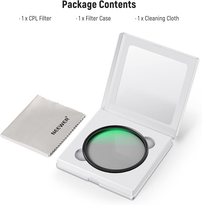 NEEWER 72mm Polarizer Filter, 24 Layer Multi Resistant Nano Coated MC CPL - Image 8