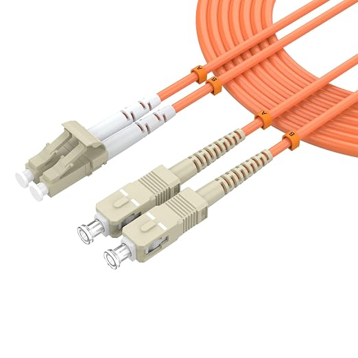 Multimode Duplex OM1 Fiber Patch Cable LC/UPC to SC/UPC 25M/82FT Fiber Optic by lidkew