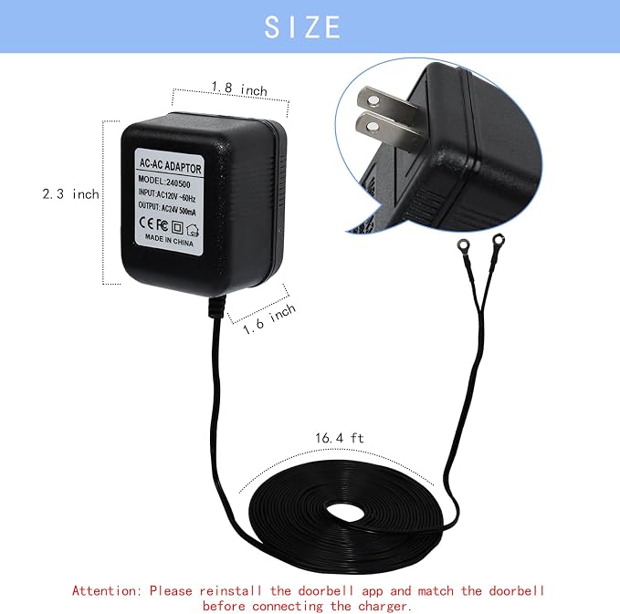 24V Transformer Doorbell Power Adapter Compatible - Image 5