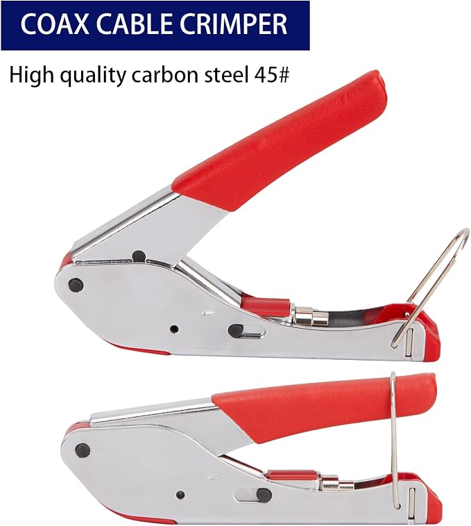 Coaxial Cable Crimper Kit, Coax Cable Tester, rg6 rg59 Compression Tool - Image 3