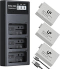 LP-E8 Battery Charger Set, LP 3 Pack LPE8 Replacement Battery & Triple Slot by LP