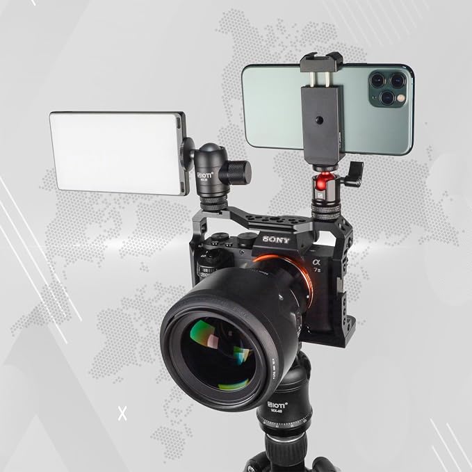 SIOTI Mini Tripod Ball Head, Swivel Mini Ball Head, Panoramic 360° Vertical Pan - Image 4