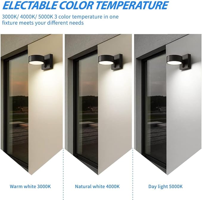 Motion Sensor Outdoor Lights, Aluminum Outdoor Wall Sconce, LED Porch Lights - Image 3