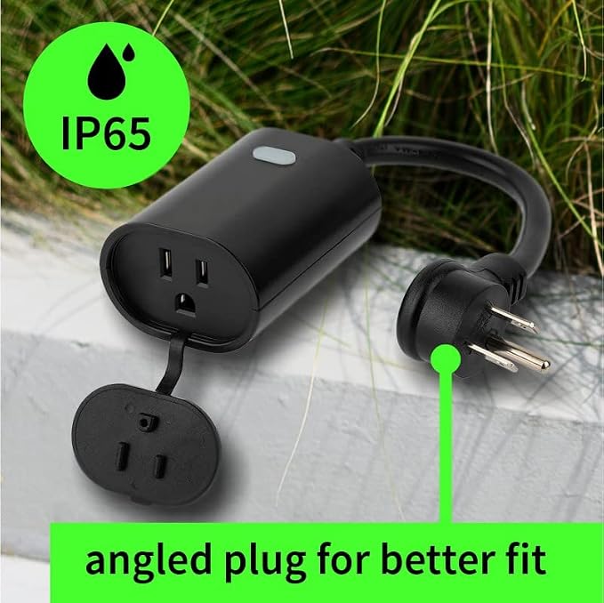 Zooz 700 Series Z-Wave Plus Outdoor Single Plug ZEN05 | Hub Required | Works - Image 2