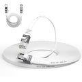 Cat 6a Ethernet Cable 25 Ft, Durable Flat Internet Network LAN Cable by Smolink