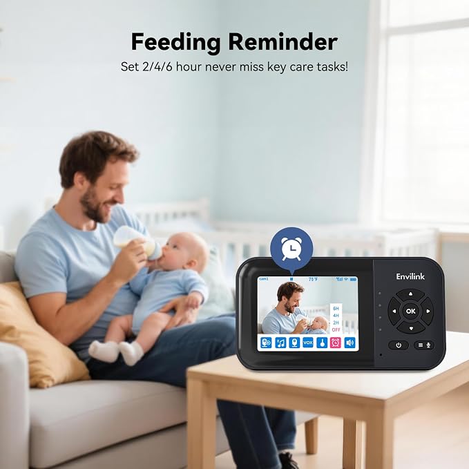 Video Baby Monitor with App, 2.8" Screen 14h Battery, Sound Detection, Night - Image 8