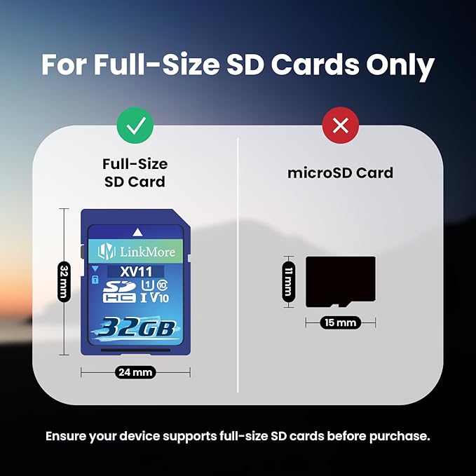 LinkMore 32GB Full-Size SD Card, SDHC Card Compatible - Image 2