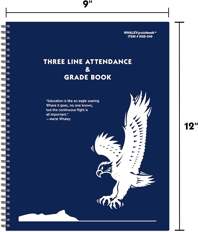 Whaley 9GB-049 Three Line Attendance & Grade Book, Four 10-Week Periods - Image 5