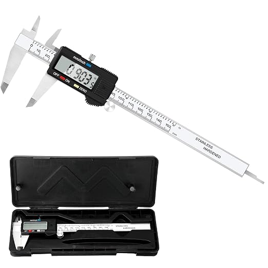 Electronic Digital Caliper Measuring Tool, Stainless Steel Vernier Caliper by Simhevn