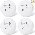 Geevon 4 Pack Water Leak Detectors, 100dB Water Sensor Alarms Flood Detector by GEEVON