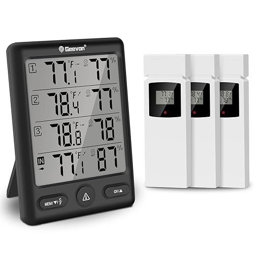 Geevon Indoor Outdoor Thermometer Wireless by GEEVON