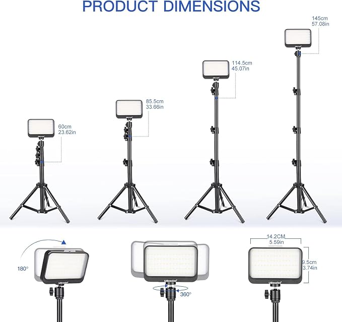 UBeesize LED Video Light Kit, for Zoom, Game Streaming - Image 6