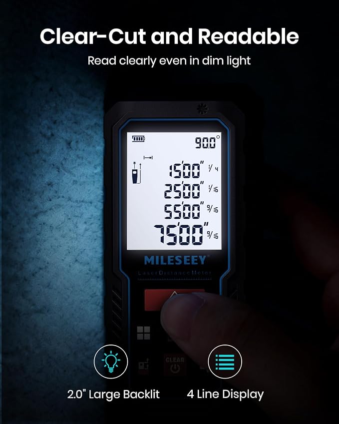 MILESEEY Laser Measurement Tool, 229Ft Laser Measure - Image 6