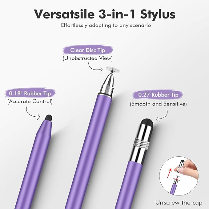 MEKO 3 in 1 Stylus Pens for Touch Screens, High Sensitivity & Precision - Image 2
