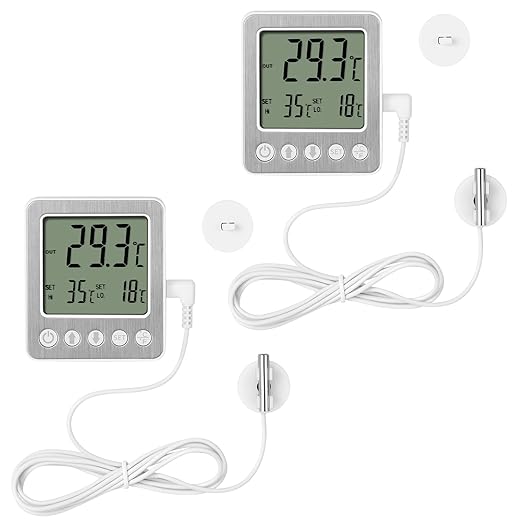 Refrigerator Thermometer Freezer Alarm Digital Freezer Thermometer Fridge by VLEJEARI