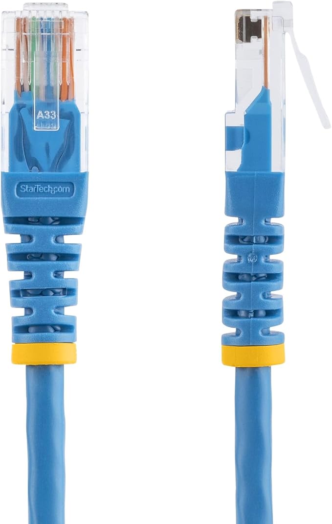 StarTech.com Cat5e Ethernet Cable - 8 ft - Blue - Patch Cable - Molded Cat5e - Image 2