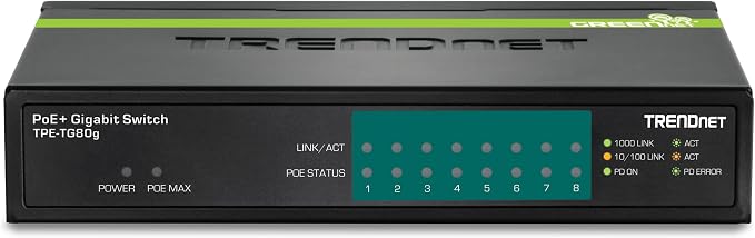 TRENDnet 8-Port Gigabit PoE+ Switch, 8 x Gigabit PoE+ Ports, 123W PoE Power - Image 4