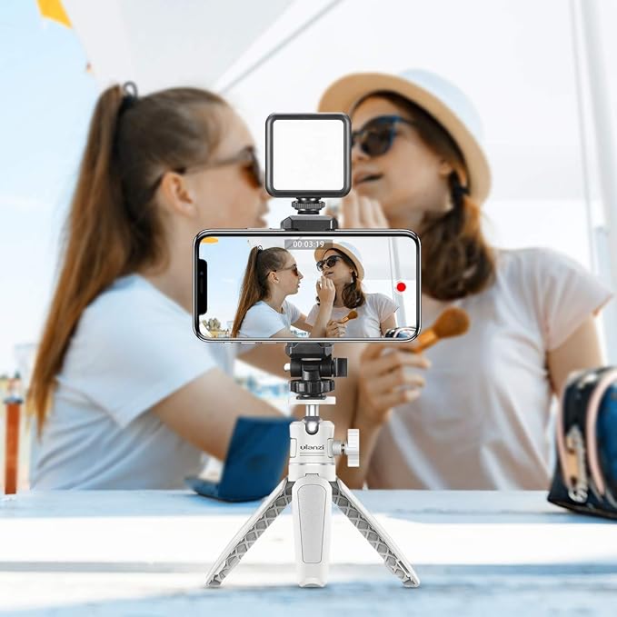 MT-08 White Mini Tripod for Camera, 1/4" Mount Universal Portable Camera Tripod - Image 5