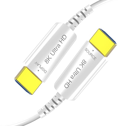 8K Fiber Optic HDMI Cable 15 FT, 8K@60Hz 4K@240Hz, Thin Extra Long HDMI Cable by DGHUMEN