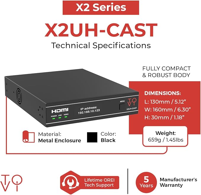 ToVi X2 Series 4K Network Video Streamer AV Over IP Encoder - Image 5