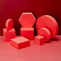 8PCS Geometric Cube Photo Props Set, Hard Foam Photography Background Props by Yiemoge