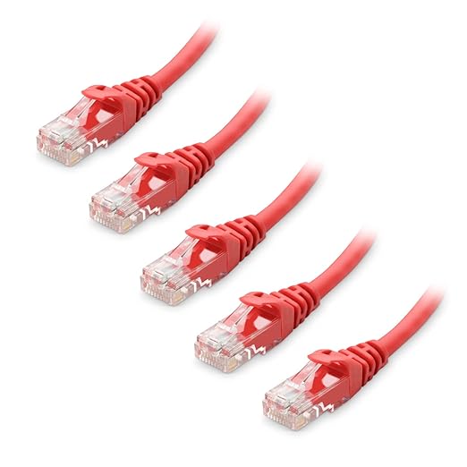 Cable Matters 10Gbps 5-Pack Snagless Cat 6 Ethernet Cable - 5ft by CableMatters